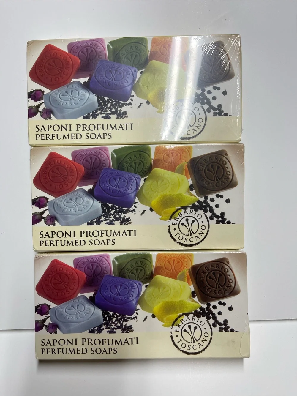 NWT Lot of 3 Erbario Toscano Saponi Profumati Perfumed Soap Sets Italy